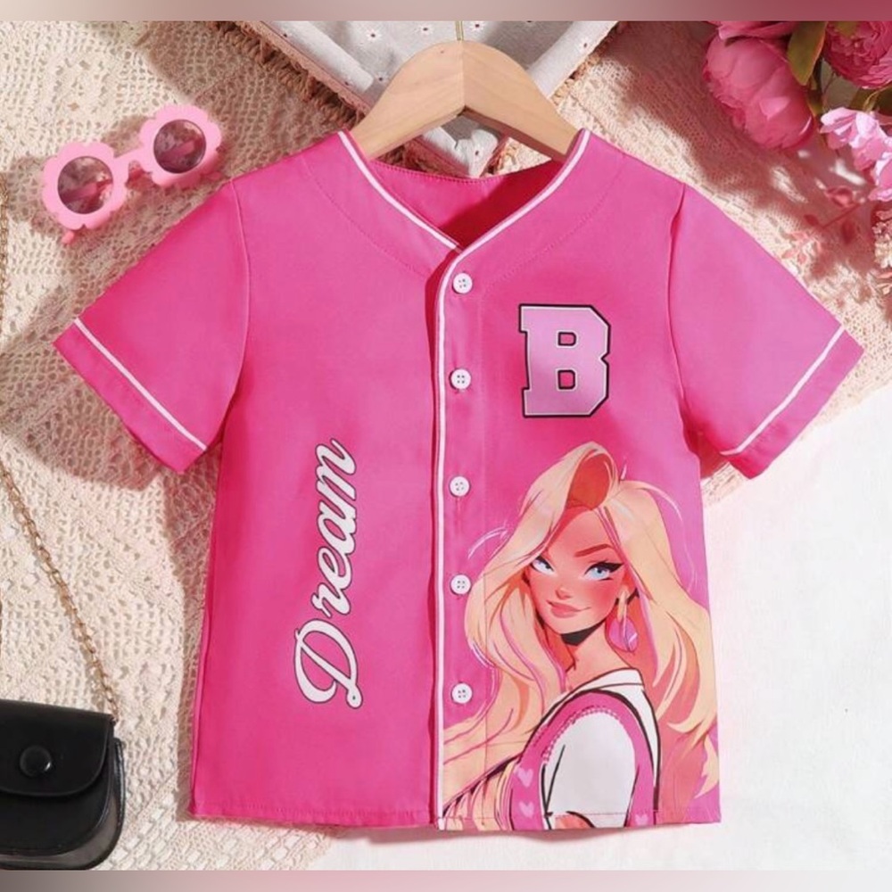 BNIB GIRLS Button Down short sleeve  shirt 6 Y